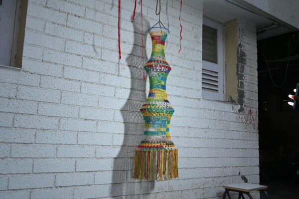 Long Crochet Lamp shade hanging