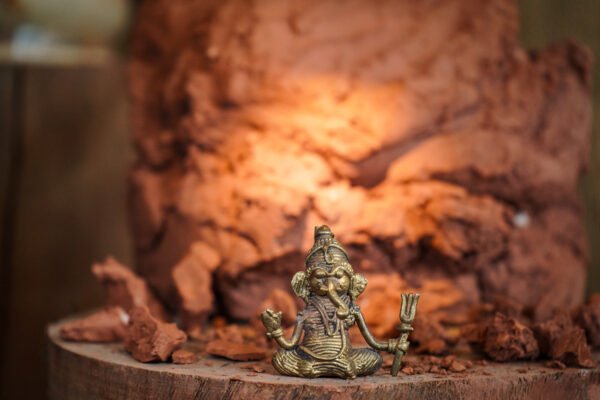 Dokra Miniature Ganesh ji idols set of 6/Brass Miniature Ganesh ji idols set of 8 - Image 5