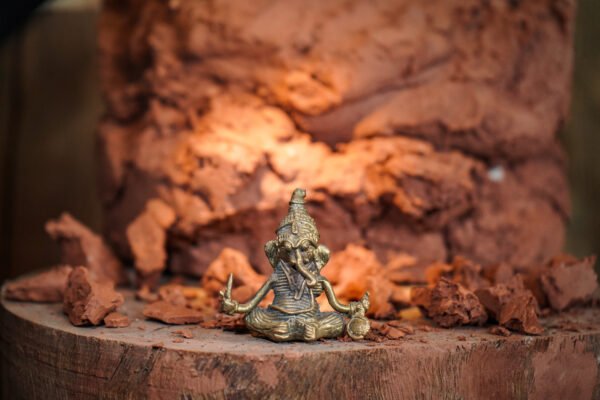 Dokra Miniature Ganesh ji idols set of 6/Brass Miniature Ganesh ji idols set of 8 - Image 3