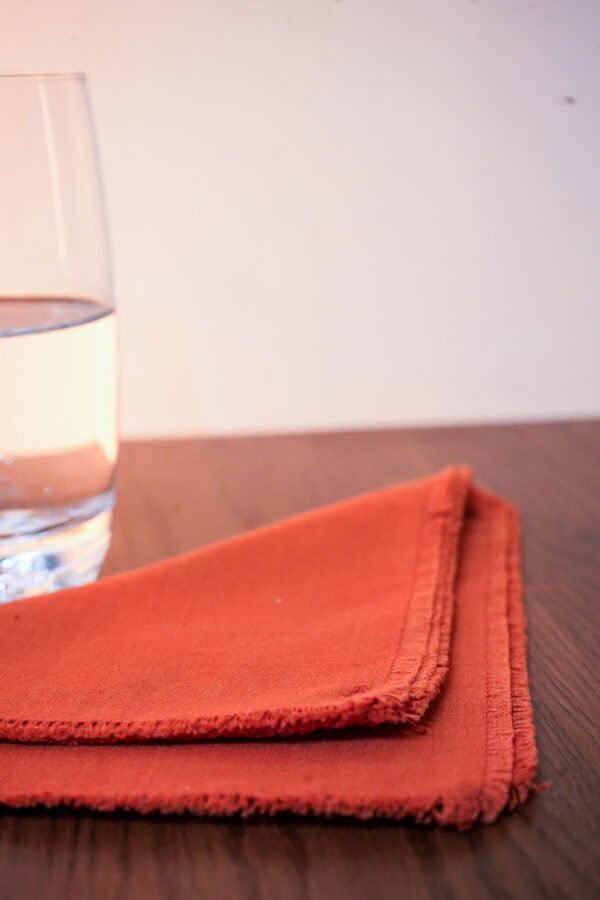 Plain Cotton Napkins Set of 6 - Image 6