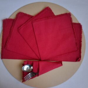 Plain Cotton Dinner Napkins Set of 6