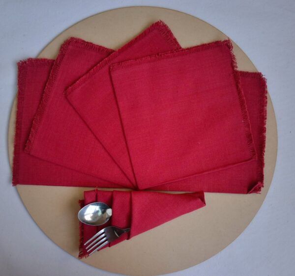 Plain Cotton Dinner Napkins Set of 6
