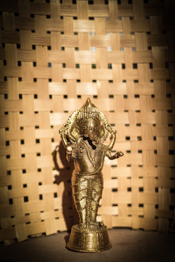Dokra Ganesh ji idol Standing/Brass Ganesh ji idol standing - Image 3