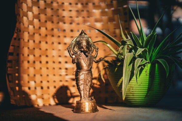 Dokra Ganesh ji idol Standing/Brass Ganesh ji idol standing