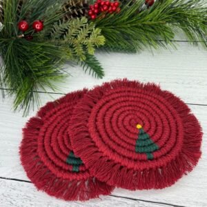 christmas coaster macrame