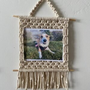 macrame photo frame